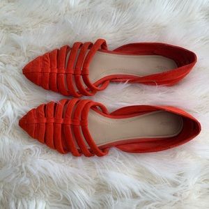 Red ZARA flats